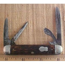 ~Two Well Loved USA Bone Boker Pocket Knives~ ~Two Well Loved USA Bone Boker Pocket Knives~