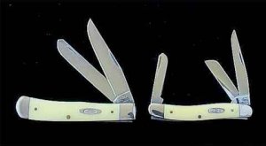 TWO NEW CASE YELLOW POCKET KNIVES 3254 & 3318 Farmer's Special
