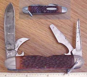 KABAR 1152 Camp UTILITY Pocket KNIFE with BAIL