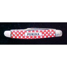 OLD KUTMASTER Stockman PURINA CHOW CHECKER BOARD AD KNIFE OLD KUTMASTER Stockman PURINA CHOW CHECKER BOARD AD KNIFE