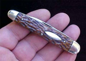 Old VAN CAMP HARDWARE Jigged Bone SLEEVEBOARD Pen Knife