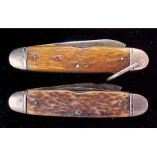 Two OLD BONE HIGH CARBON STEEL CAMP & CATTLE Knives Sears Camillus Brand Two OLD BONE HIGH CARBON STEEL CAMP & CATTLE Knives Sears Camillus Brand