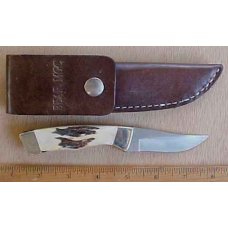 BEAR MGC 9 DOT STAG Baby BEAR Palm SKINNER & Leather SHEATH BEAR MGC 9 DOT STAG Baby BEAR Palm SKINNER & Leather SHEATH