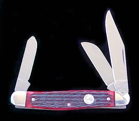 BOKER RED Jigged BONE MINT PREMIUM STOCKMAN Pocket Knife BOKER RED Jigged BONE MINT PREMIUM STOCKMAN Pocket Knife