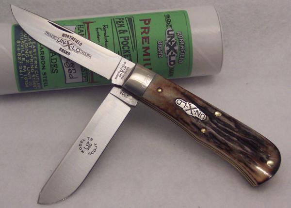 Great Eastern - 2007 - Model 73 Northfield Scout - Burnt Genuine Stag - 1095 Carbon Steel Blades Great Eastern - 2007 - Model 73 Northfield Scout - Burnt Genuine Stag - 1095 Carbon Steel Blades