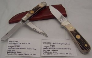 2007 Canal Street Genuine Sambar Stag Limited Edition Set 440C Steel Blades (LTD4) 1 of 200