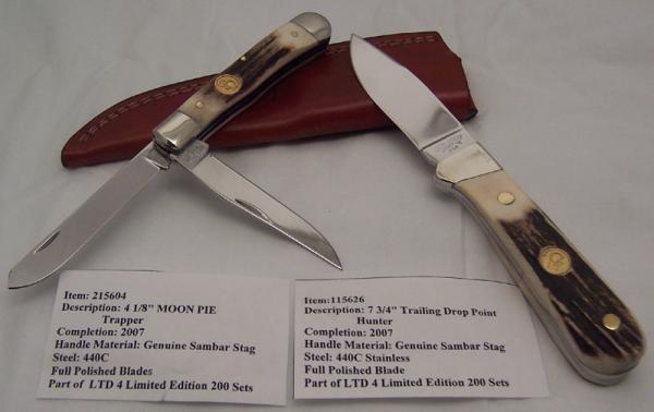 2007 Canal Street Genuine Sambar Stag Limited Edition Set 440C Steel Blades (LTD4) 1 of 200 2007 Canal Street Genuine Sambar Stag Limited Edition Set 440C Steel Blades (LTD4) 1 of 200