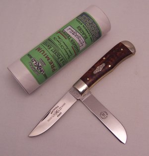 Great Eastern - 2007 - 73 Northfield Scout - Snakewood With End Caps - 1095 Carbon Steel Blades