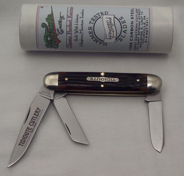 Great Eastern - 2007 - 53 Northfield Cuban - Chocolate Jig Bone - 1095 Carbon Steel Blades - 4 1/8 Great Eastern - 2007 - 53 Northfield Cuban - Chocolate Jig Bone - 1095 Carbon Steel Blades - 4 1/8
