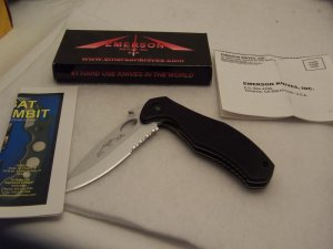 Emerson - Waved CQC-10 SFS - Satin Finished Partially Serrated 154CM Blade - 5