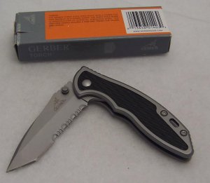 Gerber - Model No. 22-01403 Satin Finished Partially Serrated Tanto Blade - 3.6