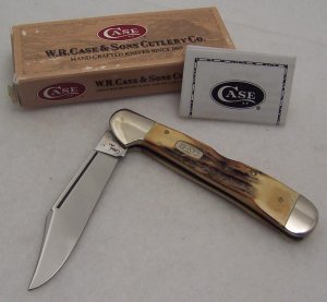 1997 (Floating Dot Stamped) Case XX 51549L SS Genuine Sambar Stag Copperlock Knife - 4 1/4