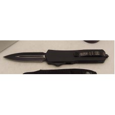 Microtech Executive Scarab - Dual Action Auto Knife - Black Non-Serrated Double Edge Blade
