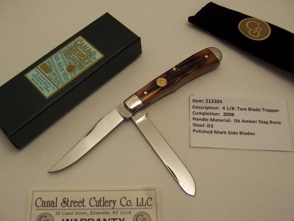 2008 Canal Street Dark Amber Stag Bone 4 1/8 2008 Canal Street Dark Amber Stag Bone 4 1/8
