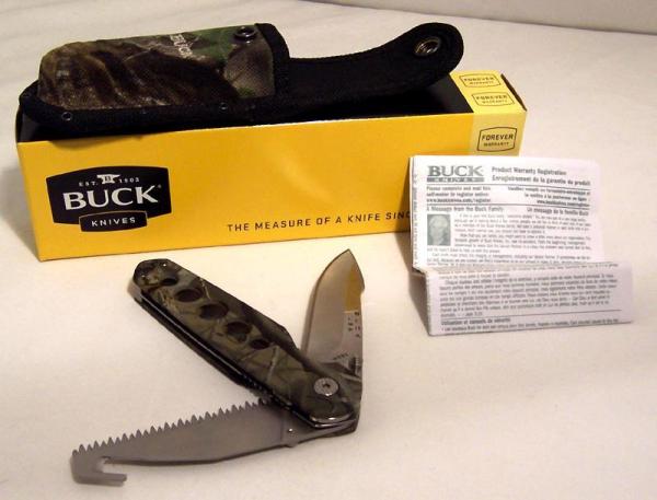 Buck 183 Alpha Crosslock Camo Hunting Knife - Nylon Sheath