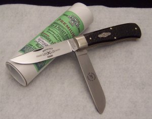 Great Eastern - First Year (2006) - Model 23 Pioneer - Bark Moss Green Bone - 1095 Steel Blades