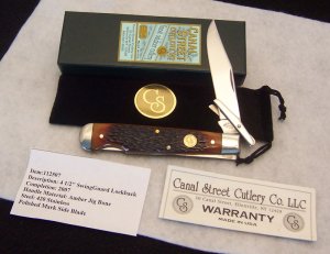 2007 Canal Street Dark Amber Jigged Bone 4 5/8