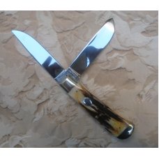 Moore Maker Sambar Stag Jumbo Trapper, Liner Lock Moore Maker Sambar Stag Jumbo Trapper, Liner Lock