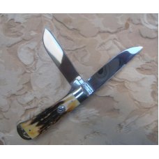 Moore Maker Sambar Stag Jumbo Trapper, Liner Lock Moore Maker Sambar Stag Jumbo Trapper, Liner Lock
