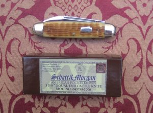Schatt & Morgan Cattle Pattern, Green Jigged Bone