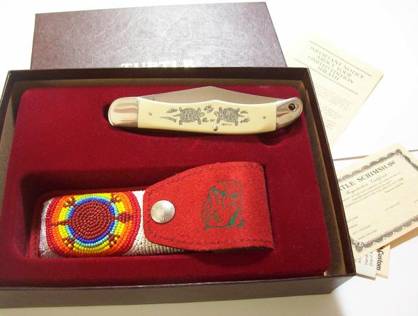 SCHRADE SCRIMSHAW TURTLE new old stock proudly made in the USA SCHRADE SCRIMSHAW TURTLE new old stock proudly made in the USA