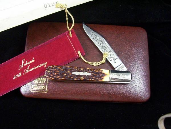SCHRADE 80TH ANNIVERSARY NEW OLD STOCK LOW SERIAL # SCHRADE 80TH ANNIVERSARY NEW OLD STOCK LOW SERIAL #