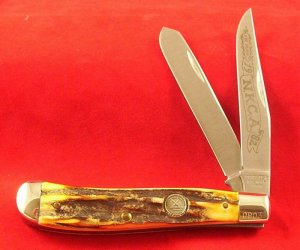 SCHRADE USA NKCA 1982 GENUINE STAG TRAPPER MINT LOW #