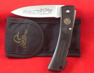 SCHRADE USA DUCKS UNLIMITED SP3 & SHEATH NOS