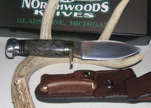 NORTHWOODS WILLOW LEAF, Black Burl Handle