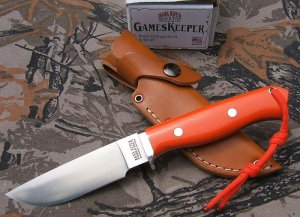 BARK RIVER GAMESKEEPER, Blaze Orange G-10 Handle