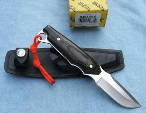 BUCK BIG SKY, Model. B403, Black/Grey Handle, Made in California