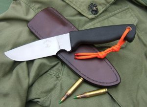 SCRAP YARD DUMPSTER MUTT, DMDC, with Chuddy Bear Leather Sheath