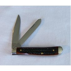 MARBLE'S M.S.A. SMALL TRAPPER POCKET KNIFE, Italian Jigged Bone Handle MARBLE'S M.S.A. SMALL TRAPPER POCKET KNIFE, Italian Jigged Bone Handle