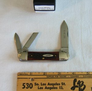 MARBLE'S M.S.A. CANOE WHITTLER POCKET KNIFE, Brown Italian Jigged Bone Handle