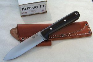 BARK RIVER KNIFE KEPHART, FULL TANG, Maroon Linen