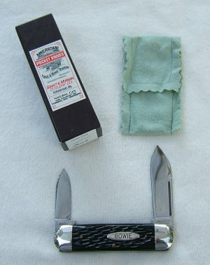 BOWIE CORPORATION SUNFISH POCKET KNIFE, Green Jigged Corncob Handle