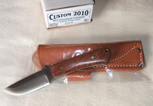 BARK RIVER KNIVES CUSTOM 2010 #22 WOODLAND PROTOTYPE, Cocobolo with White Liners   