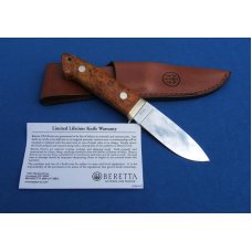 BERETTA LOVELESS DROP POINT HUNTER, MDL JK201A02, Quince Handle, Tapered Tang BERETTA LOVELESS DROP POINT HUNTER, MDL JK201A02, Quince Handle, Tapered Tang