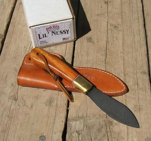 BARK RIVER KNIFE LIL NESSY, Osage Orange Handle, 52-100 Steel