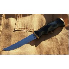 HUNTING KNIFE MADE FOR DUCKS UNLIMTED, SWEDEN, Black Handle and Leather Sheath HUNTING KNIFE MADE FOR DUCKS UNLIMTED, SWEDEN, Black Handle and Leather Sheath