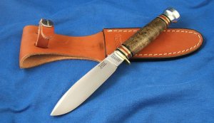 MARBLE'S MORAN DEEP WOODS KNIFE, 52-100B Steel, Maple/Alum Handle
