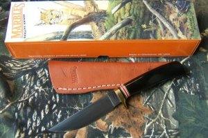 MARBLE'S PLAINSMAN, Black Micarta Carver Handle, 52-100