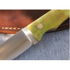 SHADOW KNIVES by EDDIE WHITE, IX HUNTER, Green Smooth Bone Handle SHADOW KNIVES by EDDIE WHITE, IX HUNTER, Green Smooth Bone Handle