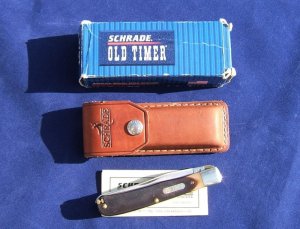 SCHRADE VINTAGE OLD TIMER BUZZ SAW KNIFE, 970T, Delrin Handles