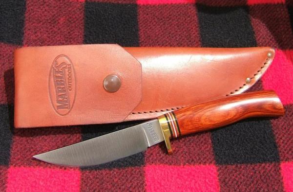MARBLE'S PLAINSMAN KNIFE, Cocobolo Game Getter Handle MARBLE'S PLAINSMAN KNIFE, Cocobolo Game Getter Handle