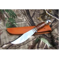 VINTAGE BOKER KNIFE, Mdl 159, Stacked Leather Handle, Very Nice VINTAGE BOKER KNIFE, Mdl 159, Stacked Leather Handle, Very Nice