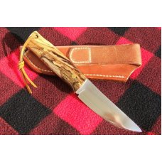FALLKNIVEN H-1 KNIFE, Custom Handled with Spalted Beechwood Scales and Red Liners FALLKNIVEN H-1 KNIFE, Custom Handled with Spalted Beechwood Scales and Red Liners