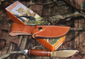 MARBLE'S FIELDCRAFT CLASSIC KNIFE, Leather Handle, 52-100 Steel