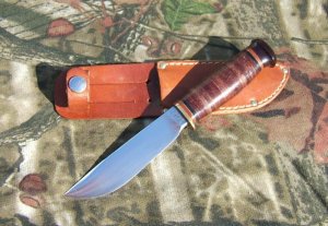 MARBLE'S KNIFE, VINTAGE, Leather Handle, Bakelite Pommel