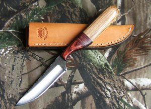 ANZA KNIFE, Annealed High Carbon Steel Blade, Brown Handle